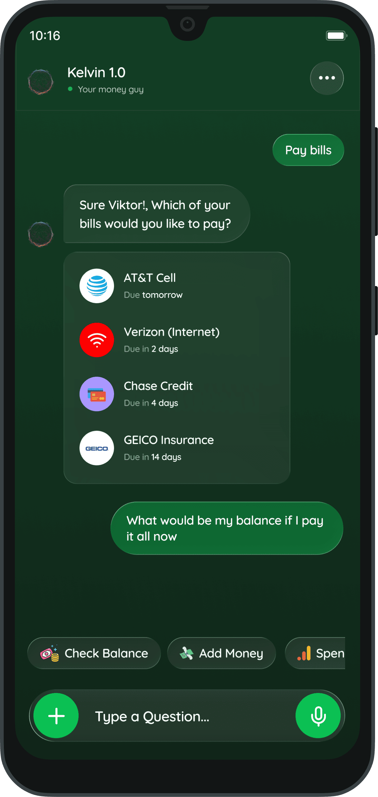 Kelvin — Bill Pay Chat · Android