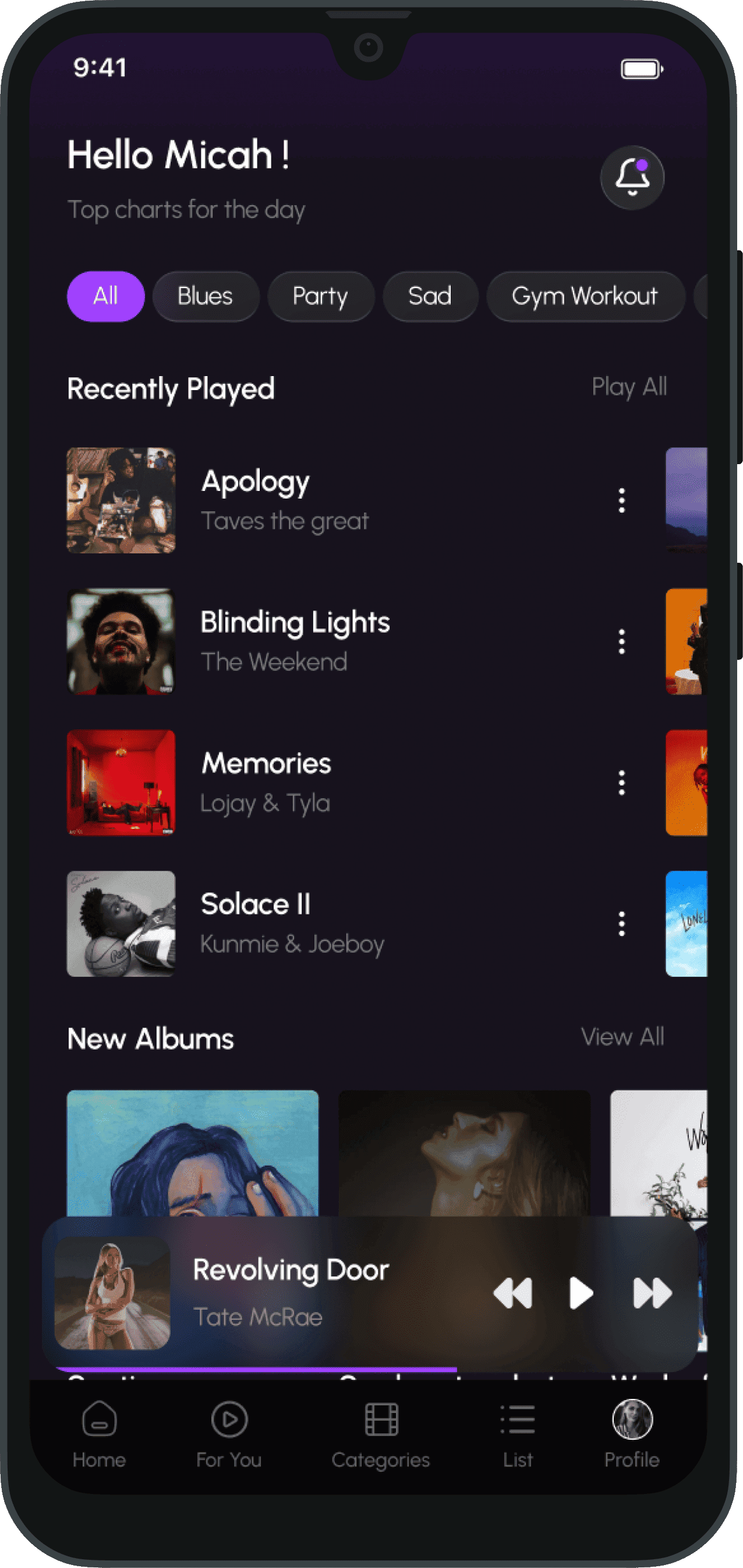 Tracky — Home · Android