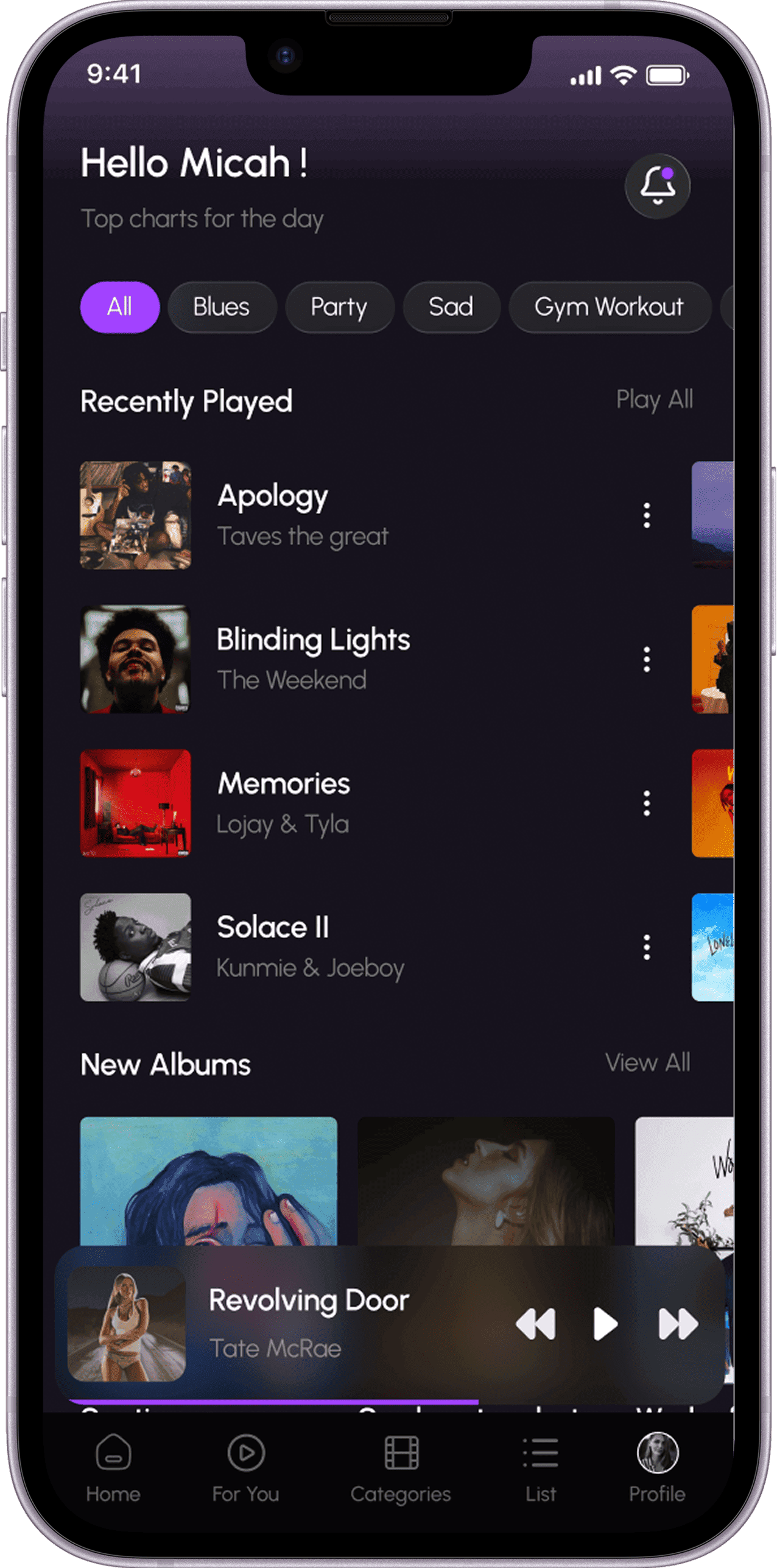 Tracky — Home · iOS