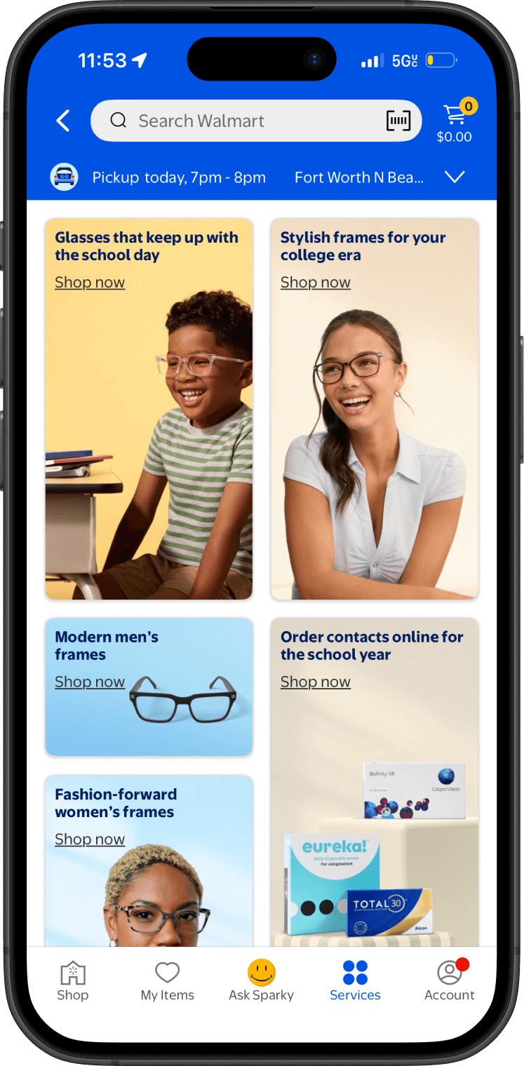 Walmart — Vision Centre · iOS